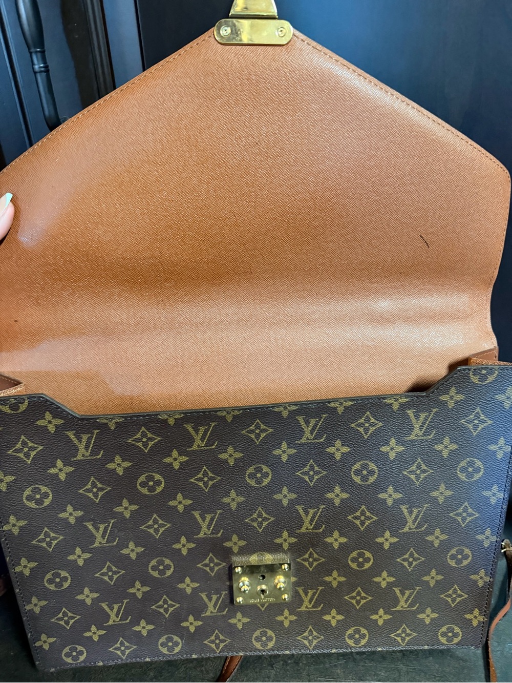Authentic Louis Vuitton Vintage Monogram Porte Documents Bandouliere Briefcase - Picture 5 of 8